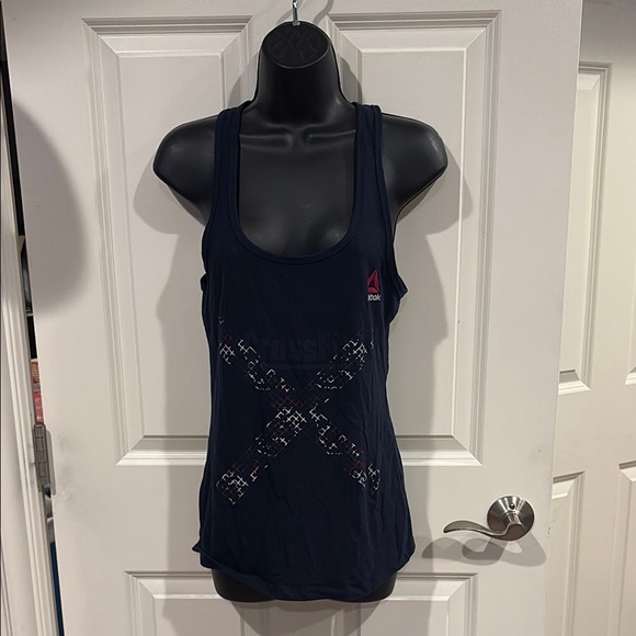 Reebok Tops - Reebok CrossFit midnight navy Racerback Tank Top - large -  NWT